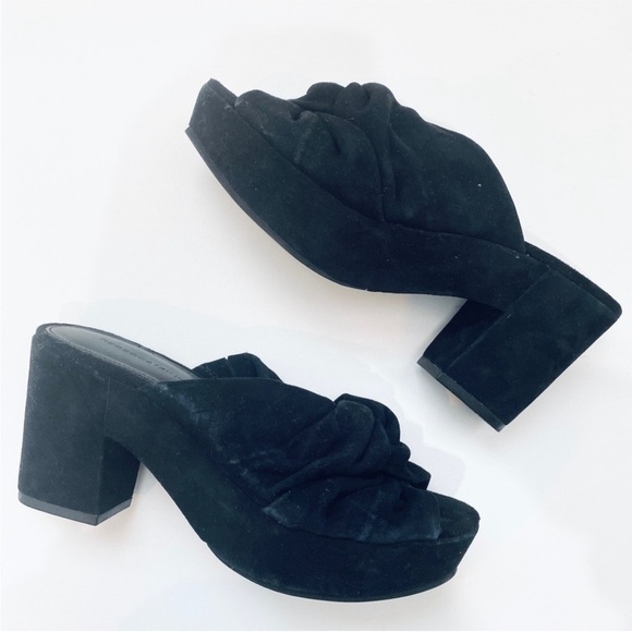 Rebecca Minkoff suede platform sandals NEW - Picture 1 of 5